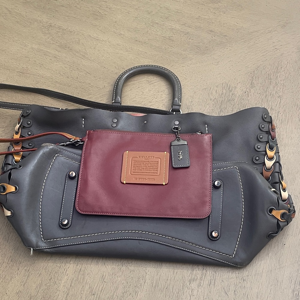 Coach 1941 Rogue Link Tote Melon Brown w/ Pouch - Picture 13 of 14